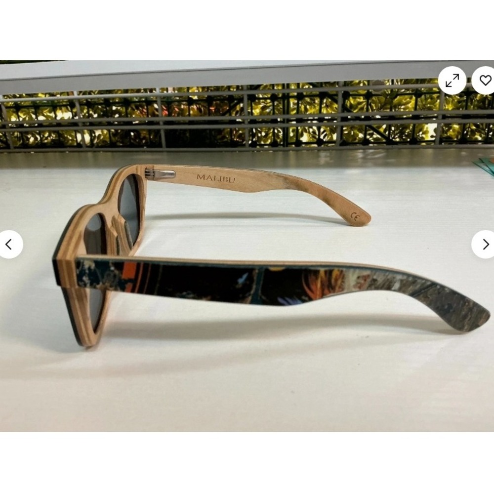 Woodzee Recycled Skateboard Sunglasses Size 53-24-147 (Malibu) Mint - Picture 3 of 4